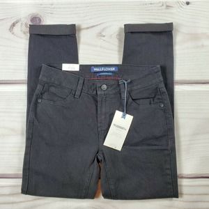 CC - Wallflower Ankle Jeans Juniors 3/26 Black Legendary Fit Stretch Mid Rise